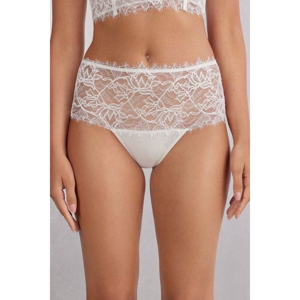 Intimissimi Her Beauty Lace Hipster Brazilian in White Women's XL NEW